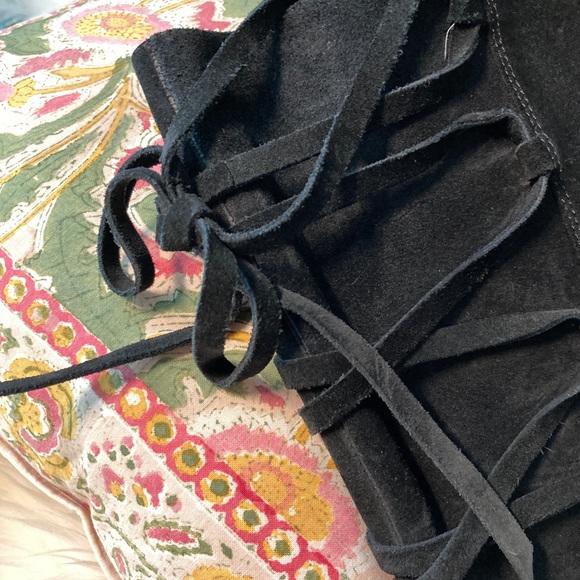 Sofft Suede Leather Knee High Heeled lace up Boot Wide Comfy Winter ❄️🖤 - Picture 3 of 14